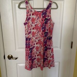 Kyodan Tennis or Pickle Ball Dress, Pink & Purple Floral Print Cool Fit Dri, Siz